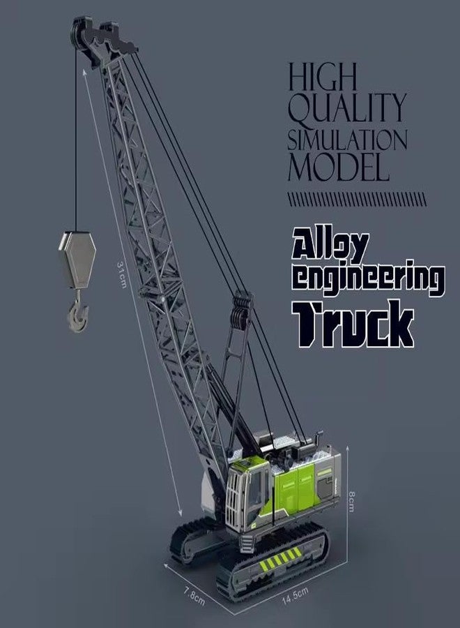ISTOSY Friction Powered Long Crane Toy for Kids Boys Die Cast Alloy Model Tower Crane Engineering Excavator Construction Truck Toys Pull Back Vehicle Gift (Multicolor) - Image 2